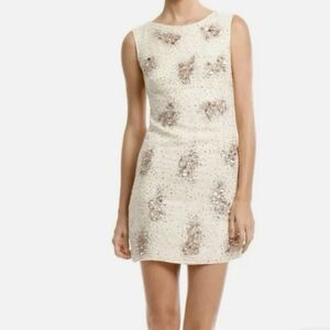 Badgley Mischka Silk Sequin Sheath Dress Size 2